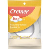 Fita Adesiva para Fraldas Cremer Branca 19mmX20m
