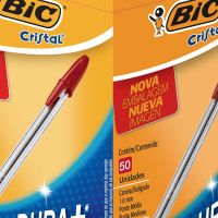 Caneta Cristal Bic M&eacute;dia Vermelha - 50un